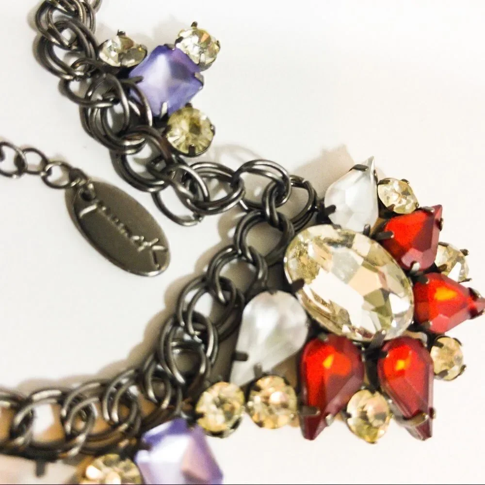 Red, White & Blue Rhinestone Necklace